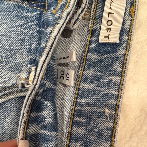 LOFT Light Blue Straight Leg Jeans - Picture 4 of 7